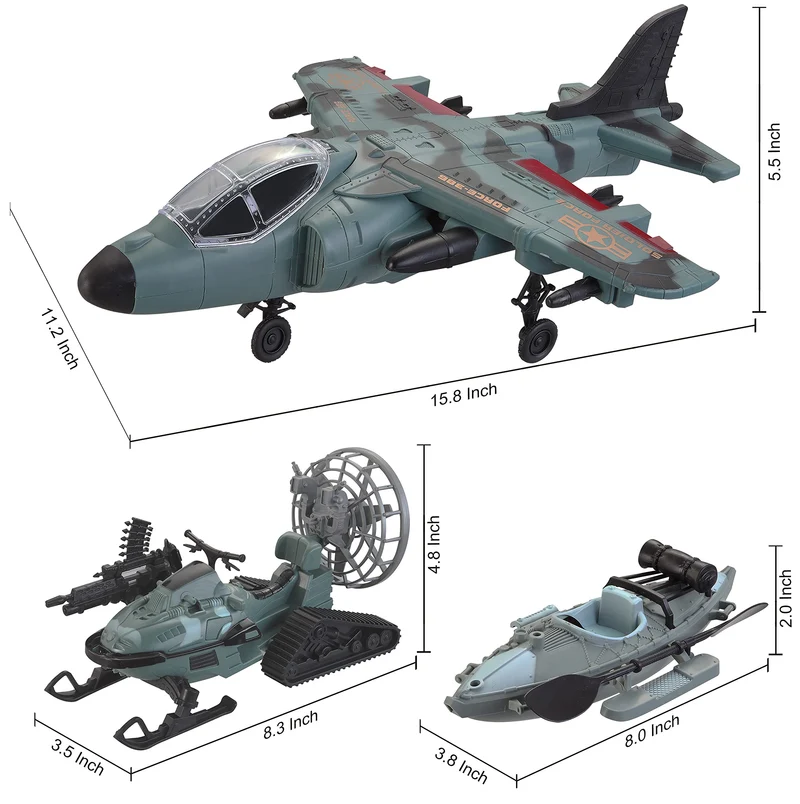 Camouflage Land and Air Military Toy Set