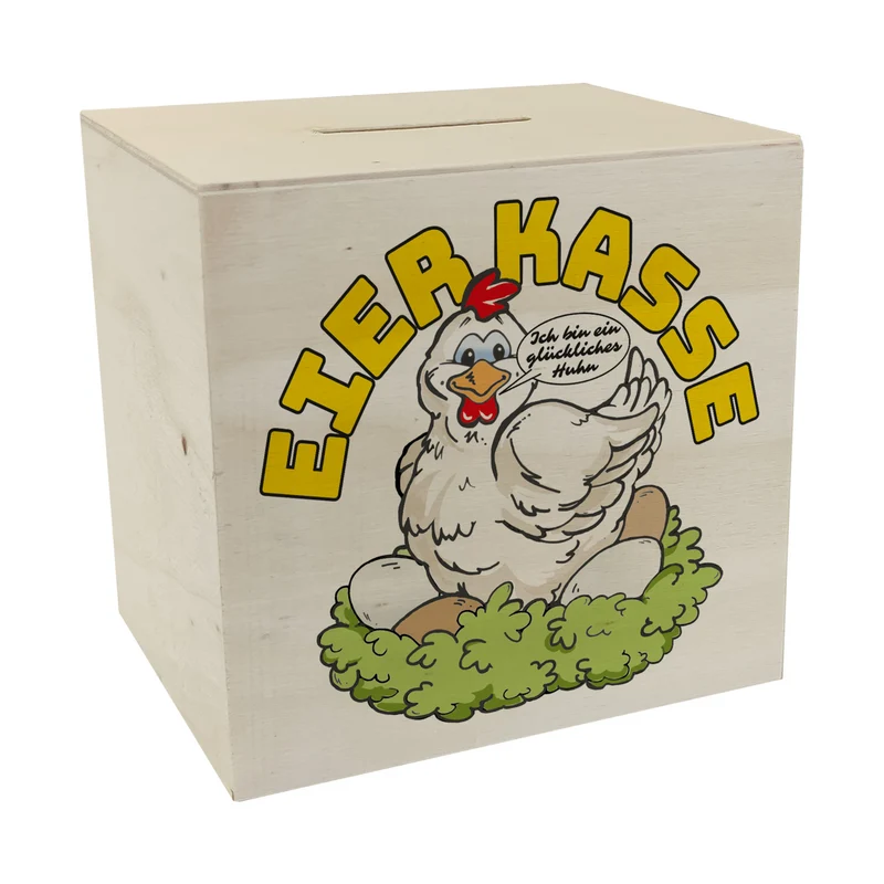 Eierkasse Spardose - ich bin ein glückliches Huhn Eierkasse