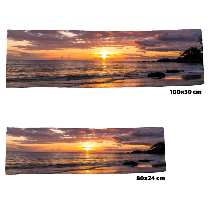 Sonnenuntergang am Strand Eishandtuch für Reiseliebhaber