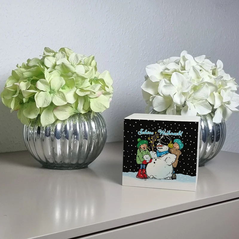 Schneemann Spardose mit Spruch: Frohe Weihnacht