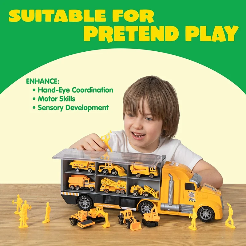 25 in 1 Die-cast Construction Truck Toy Set