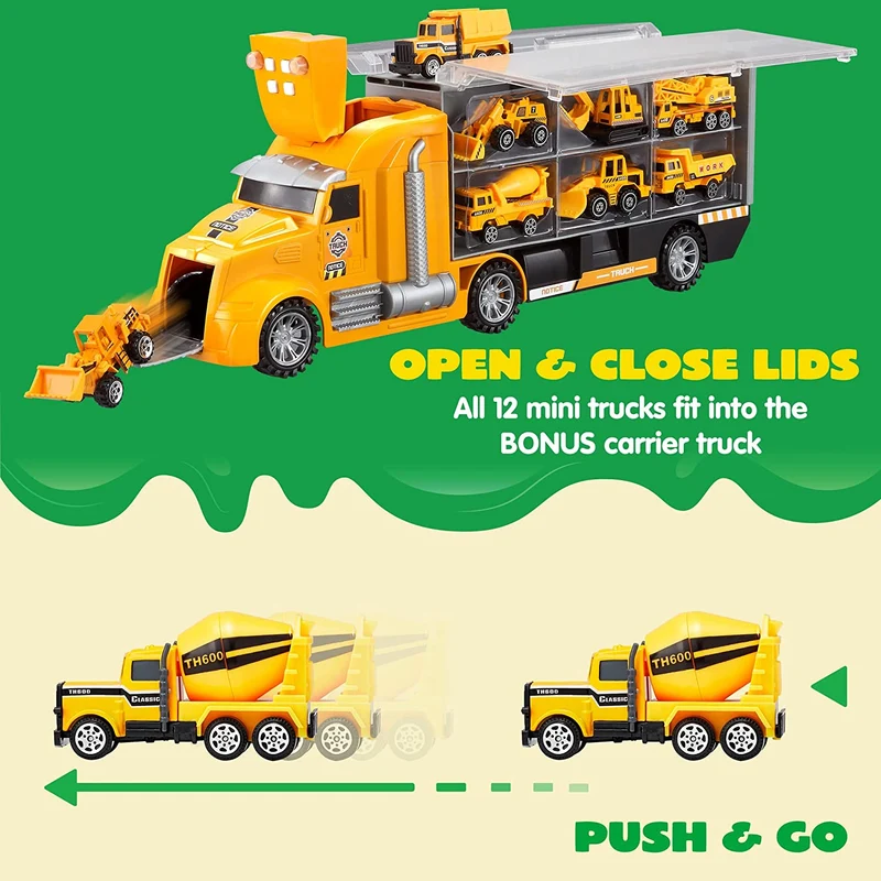 25 in 1 Die-cast Construction Truck Toy Set