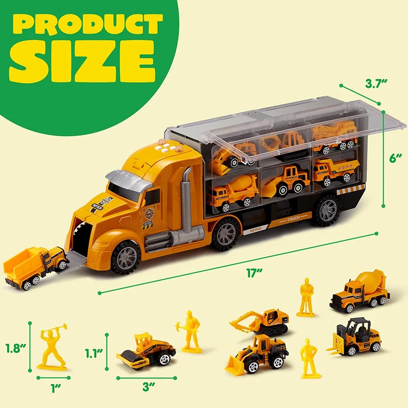 25 in 1 Die-cast Construction Truck Toy Set