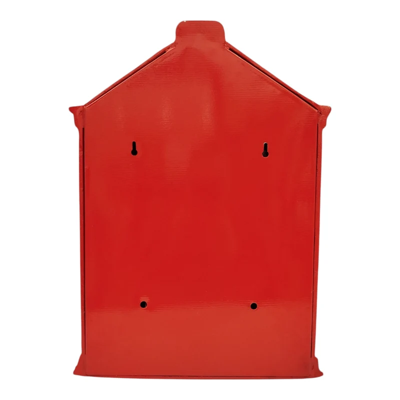 Retro Post Box Briefkasten aus Metall in rot