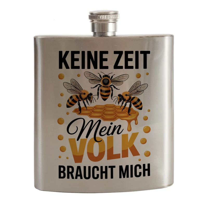 Honigbienen Flachmann für Imker - Keine Zeit