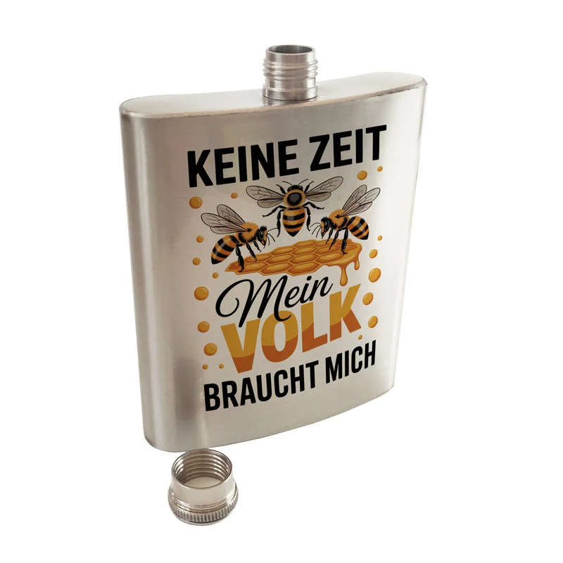Honigbienen Flachmann für Imker - Keine Zeit