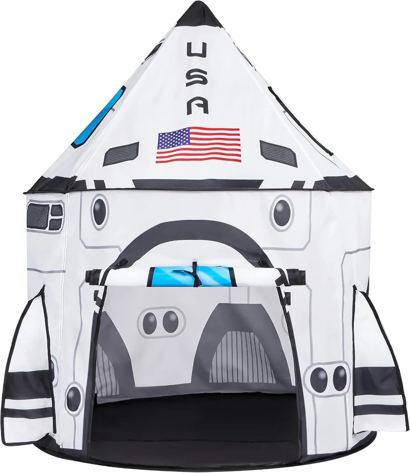 Kids Rocket Ship Play Tent Pop Up Play Tent