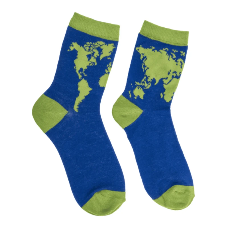 Weltkarte Socken in 36-42