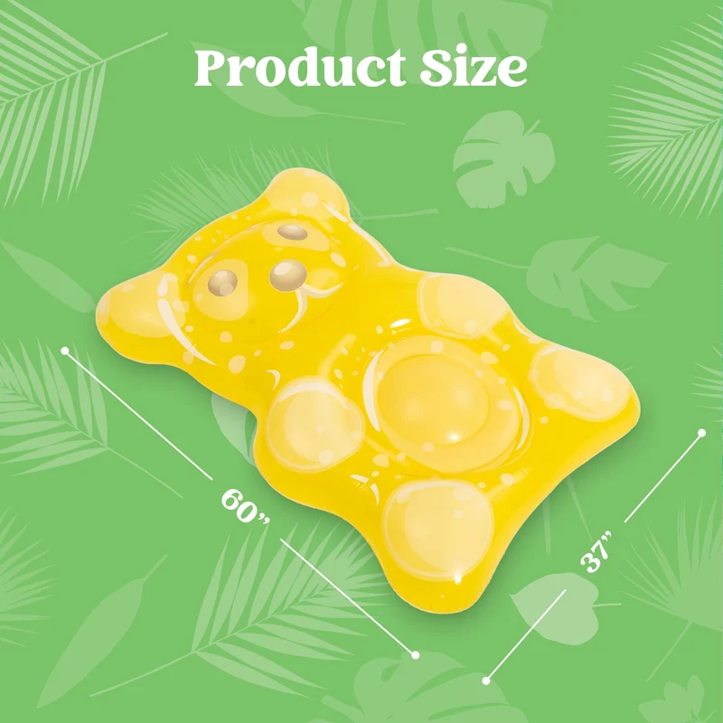 SLOOSH- 60in Inflatable Gummy Bear Pool Float
