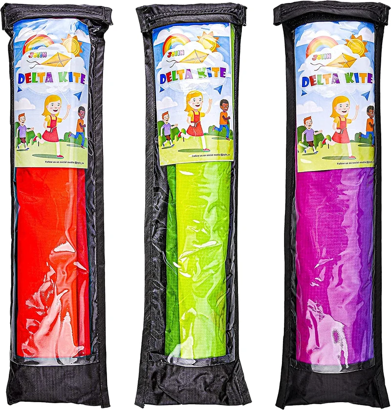 Big Delta Kite (Red, Green, Purple), 3 Pack