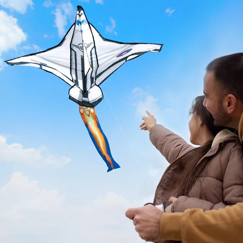 Spaceship Kite Easy to Fly for Kids and Adults with 262.5 ft String
