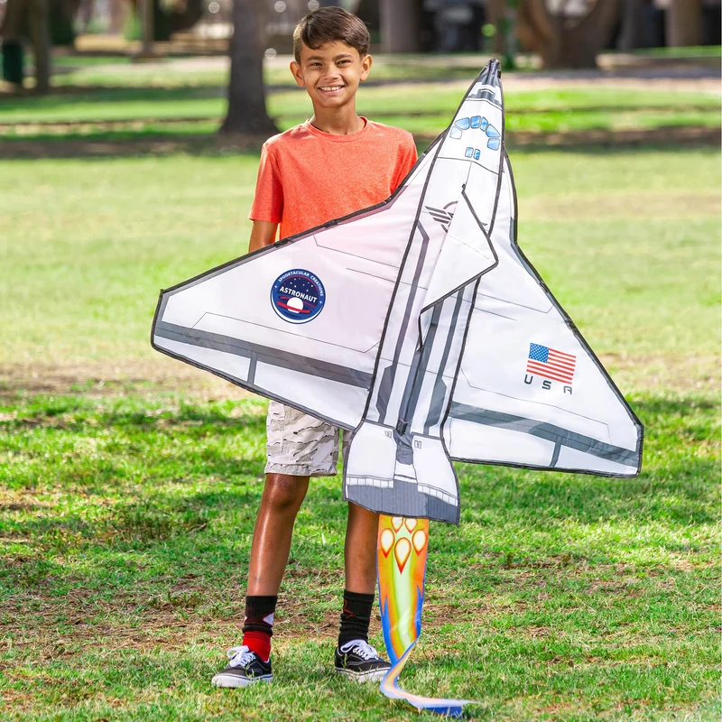 Spaceship Kite Easy to Fly for Kids and Adults with 262.5 ft String