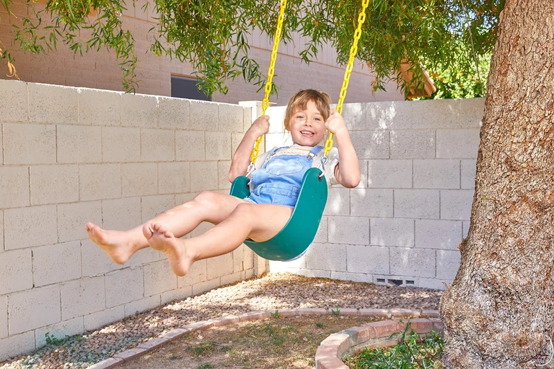 TURFEE - Green Swing Seats with 66in Chain, 2 Pack