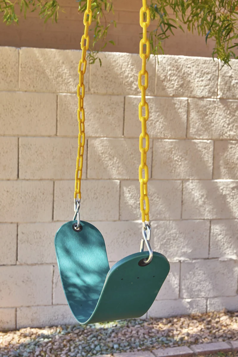 TURFEE - Green Swing Seats with 66in Chain, 2 Pack