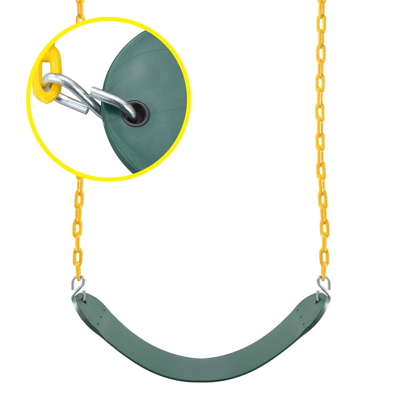 TURFEE - Green Swing Seat with 66in Chain