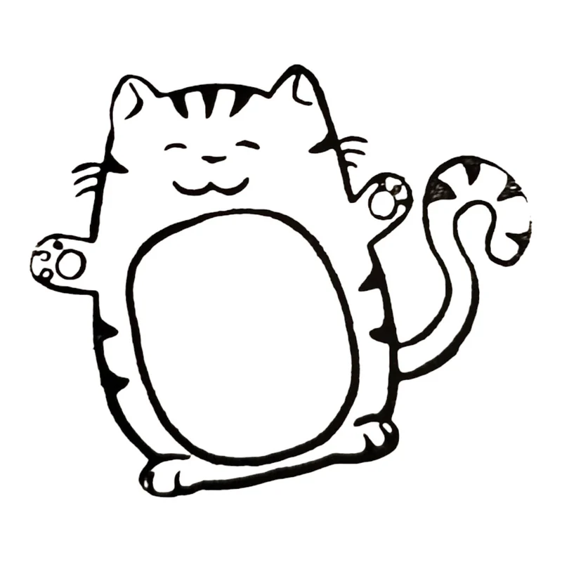 Katze Holzstempel
