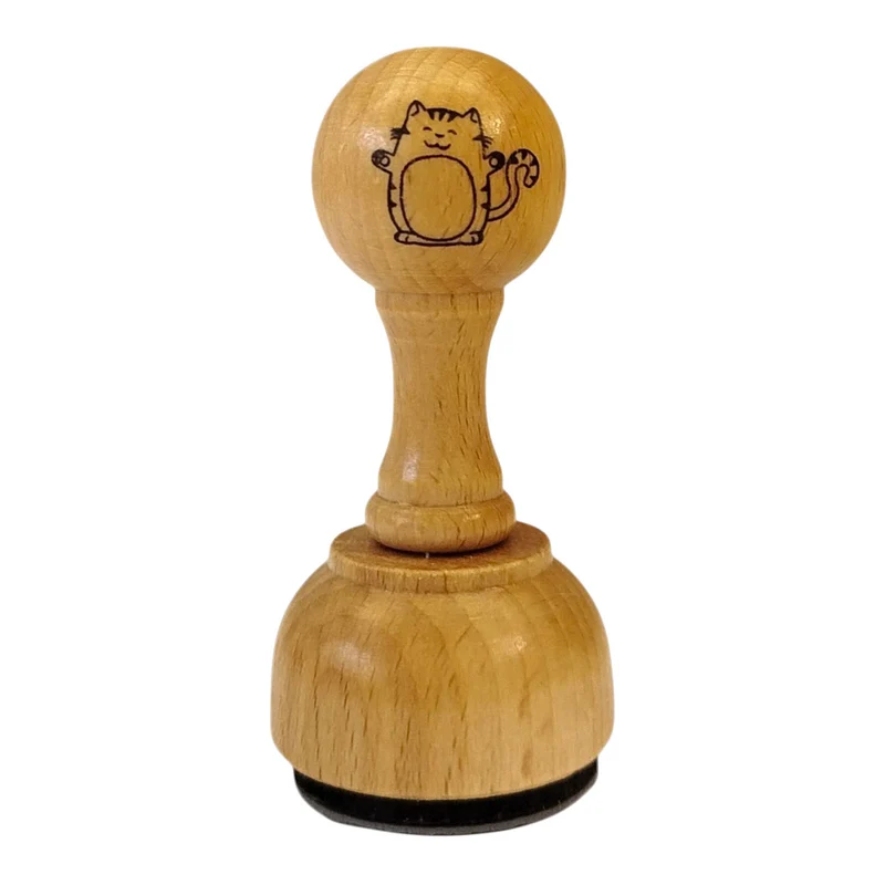 Katze Holzstempel