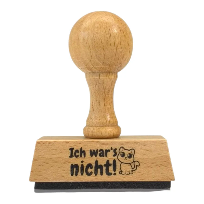Ich wars nicht! Holzstempel mit Katze