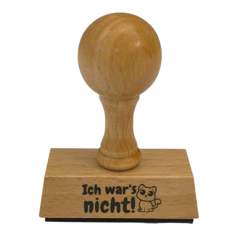 Ich wars nicht! Holzstempel mit Katze