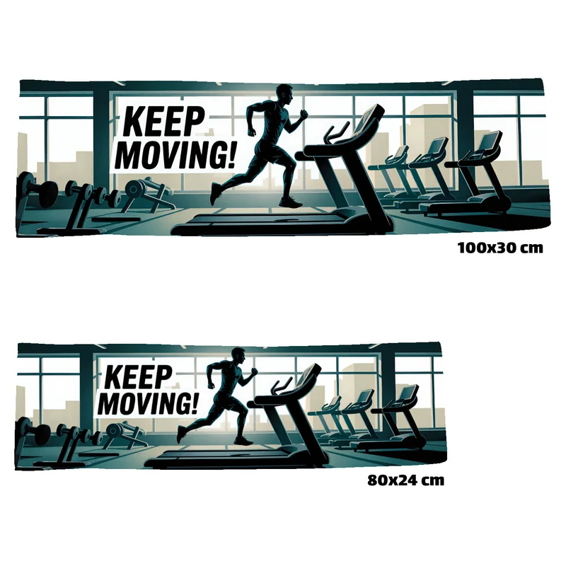 Keep Moving Eishandtuch für Fitnessfans