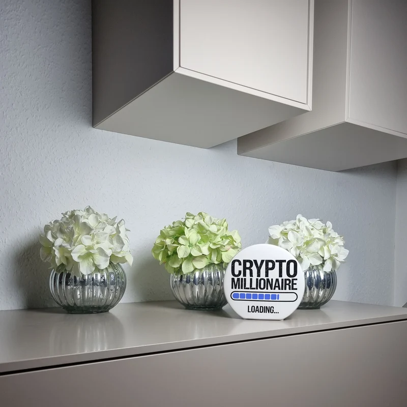 Crypto Millionaire Spardose mit Ladebalken Design