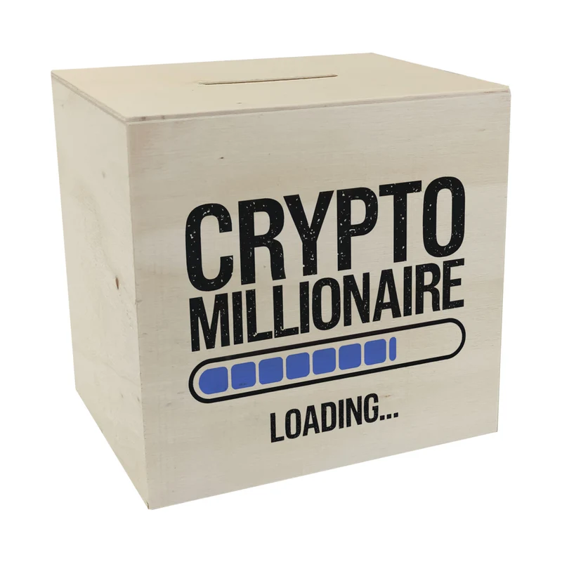 Crypto Millionaire Spardose mit Ladebalken Design
