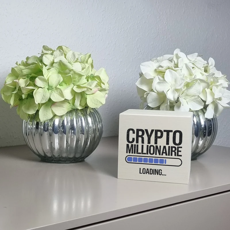 Crypto Millionaire Spardose mit Ladebalken Design