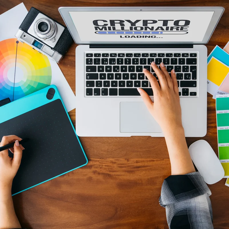 Crypto Millionaire Spardose mit Ladebalken Design