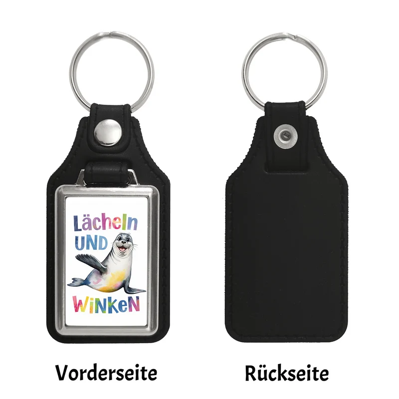 Seehund Lächeln und Winken Schlüsselanhänger