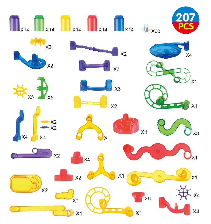 Marble Run Premium Toy Set (207 Pcs)