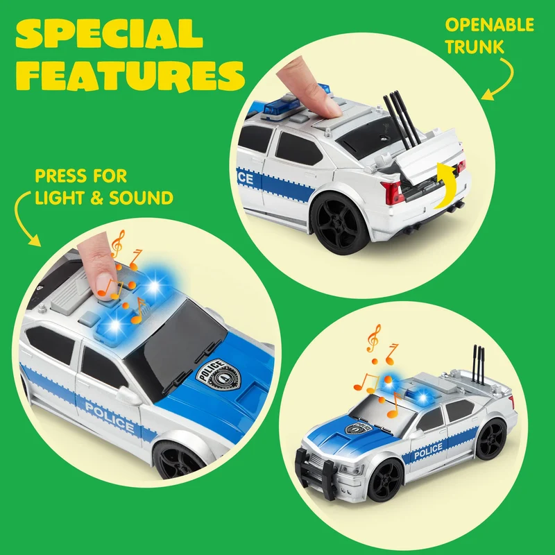 Friction Powered City Play Vehicle Toy Set