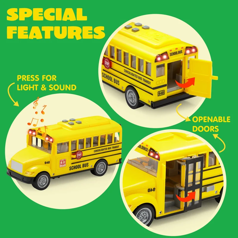 Friction Powered City Play Vehicle Toy Set
