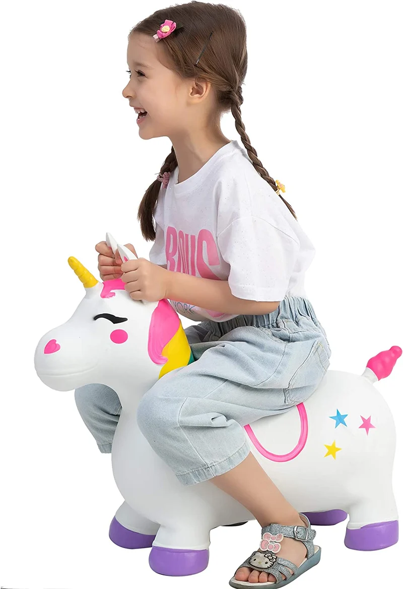 Joyin Bouncy Unicorn Hopper (White)