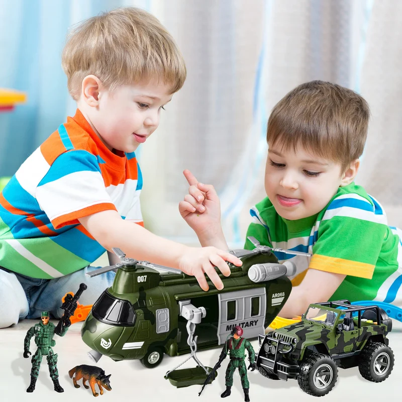 Friction Powered Transport Helicopter and Military Truck