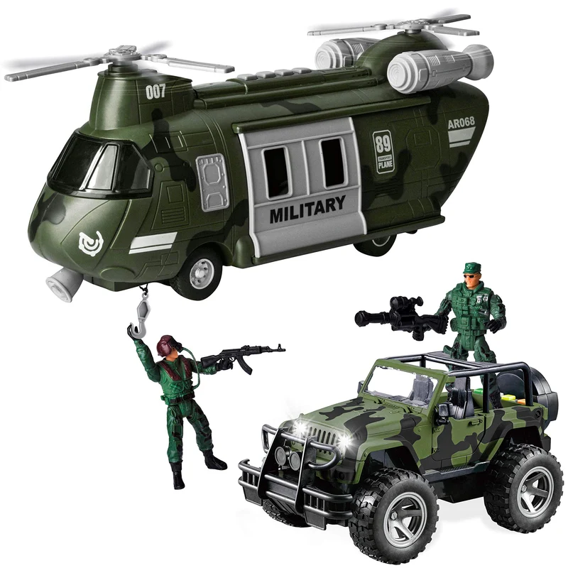 Friction Powered Transport Helicopter and Military Truck