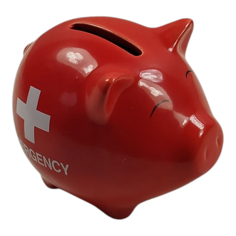 Notfall-Sparschwein aus Keramik