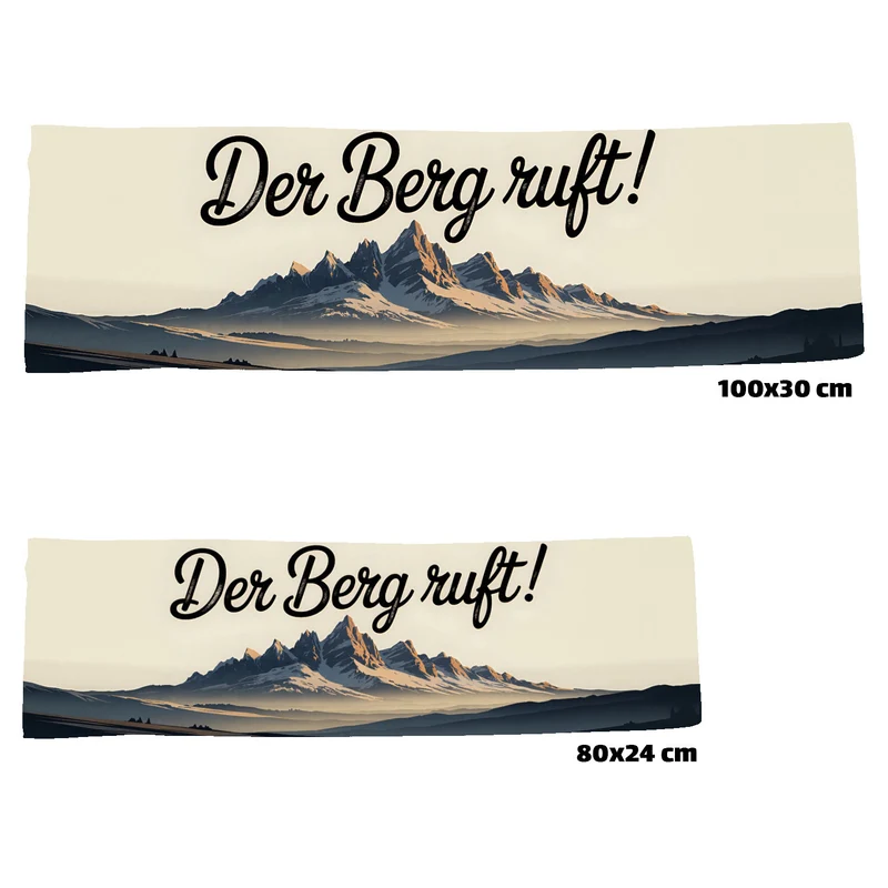Der Berg ruft! Eishandtuch mit Bergsilhouette
