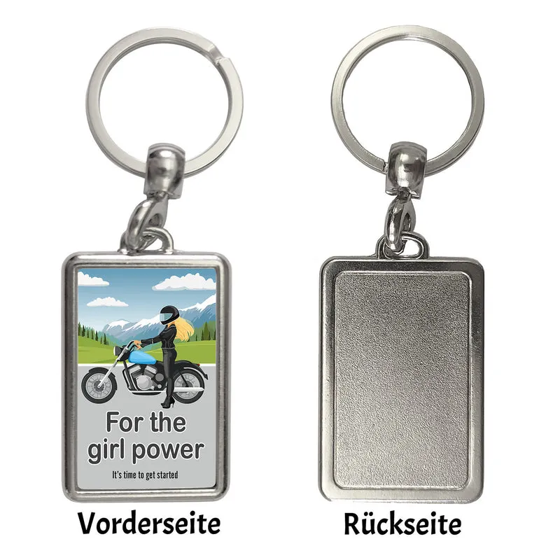 Bikerin Schlüsselanhänger mit Spruch