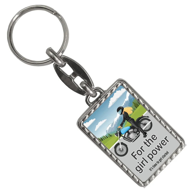 Bikerin Schlüsselanhänger mit Spruch