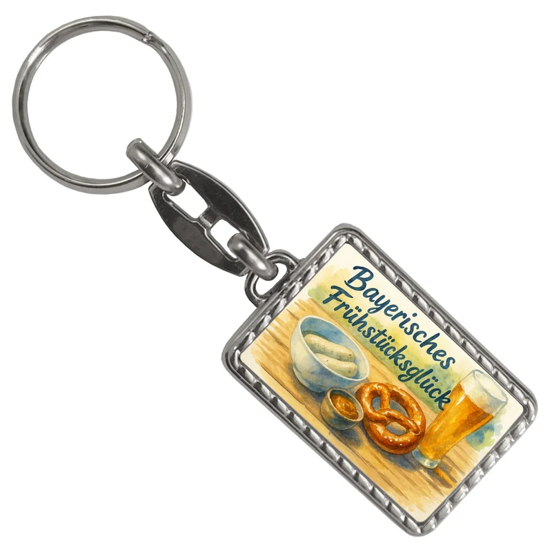 Bayerisches Frühstück Frühstücksglück Schlüsselanhänger