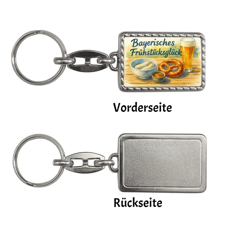Bayerisches Frühstück Frühstücksglück Schlüsselanhänger