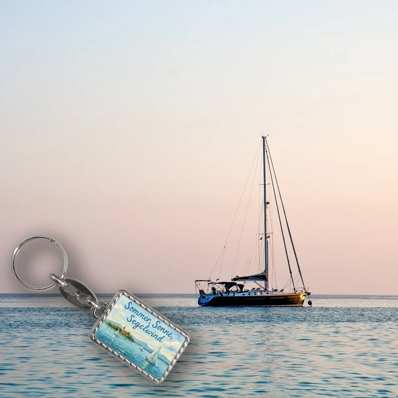 Chiemsee Sommer, Sonne, Segelwind Schlüsselanhänger Souvenir