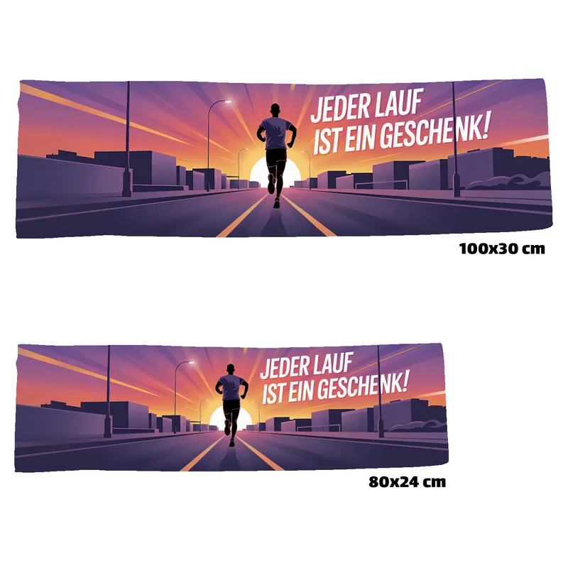 Jeder Lauf ist ein Geschenk Eishandtuch für Jogger