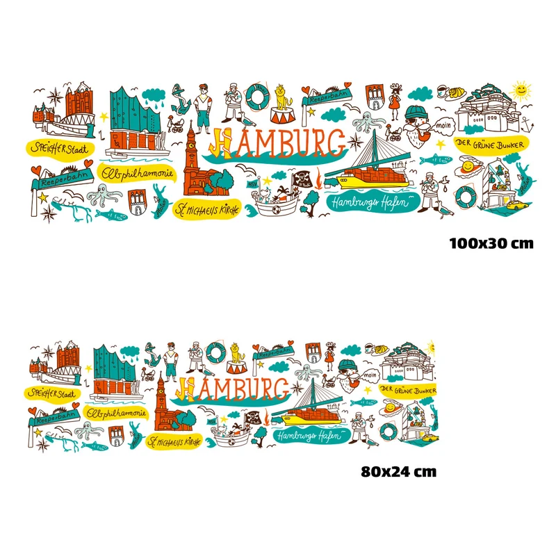 Hamburg Wimmelbild Eishandtuch