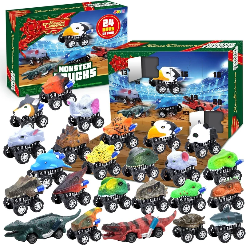 Christmas Advent Calendar with Monster Truck Toys Set