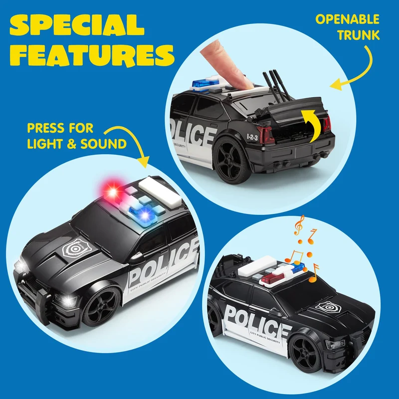 3 Pcs City Hero Police Vehicle Toy Set