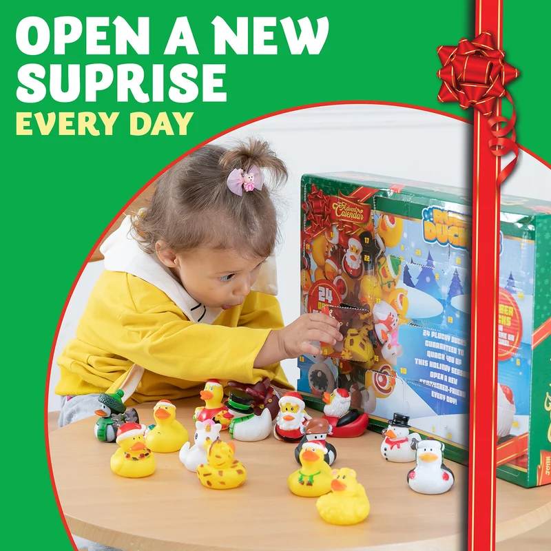 24 Days Christmas Advent Calendar Rubber Ducks