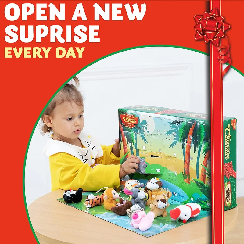 Advent Calendar Animal Plush Toys