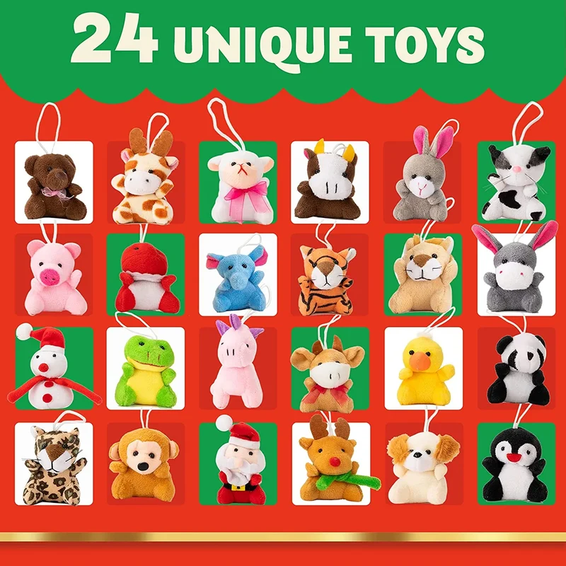 Advent Calendar Animal Plush Toys