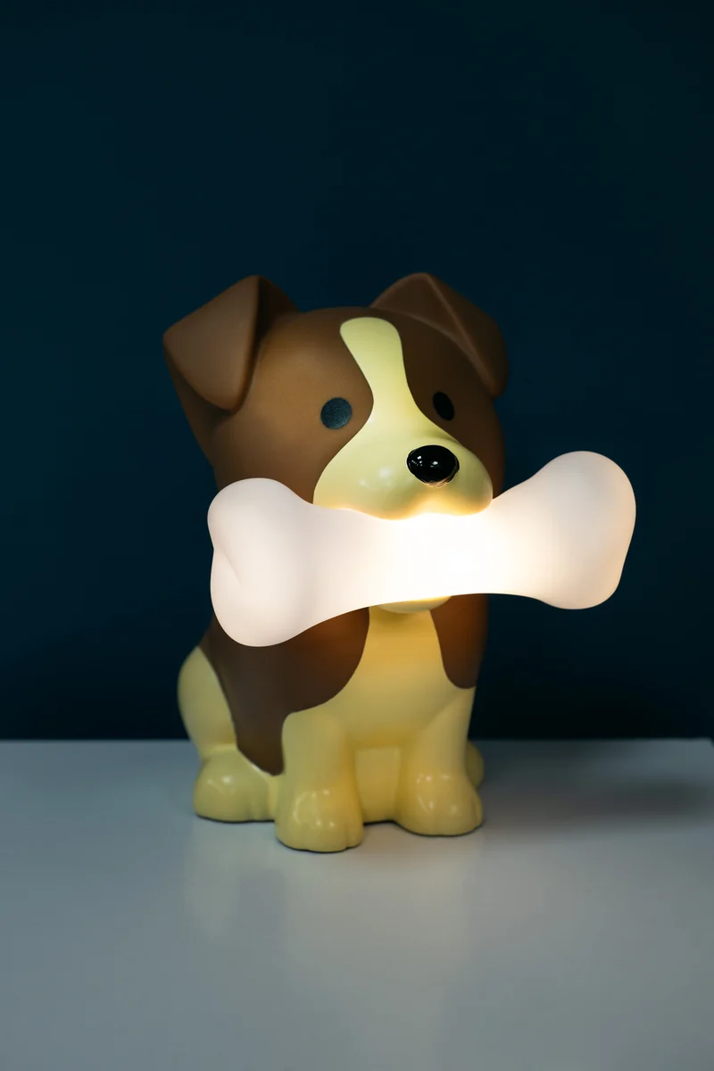 Hund mit Knochen Dekolampe